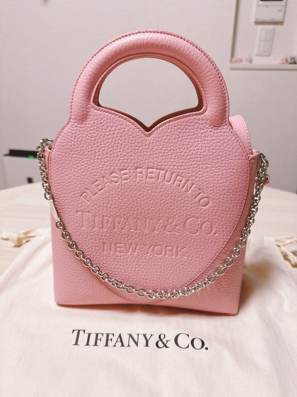 Tiffany Co. Return To Tiffany Mini Blush Taurillon Leather 2-Way Bag