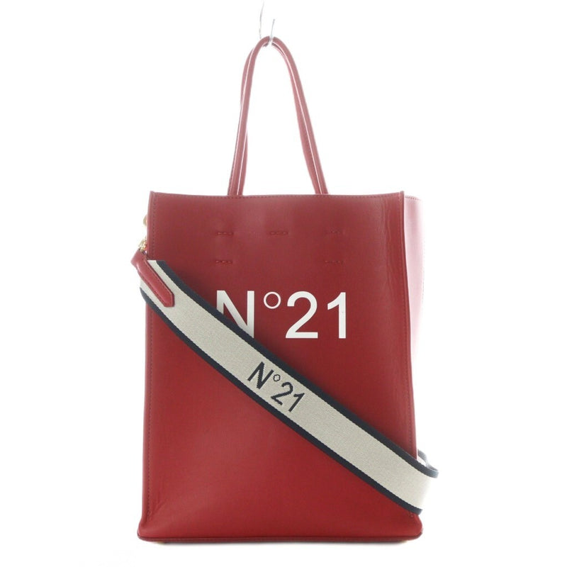 Numero Ventuno Logo Print Shopper 2-way Bag Hand Shoulder Vertical Red