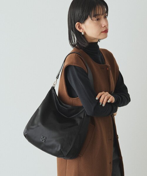 2-way Bag Black Womens Handbag Free Size Versatile Tote Shoulder Bag