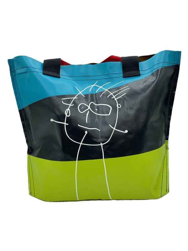 Plan C Handbag Pvc Multicolor Tote Bag All-over Pattern Designer Fashion Purse