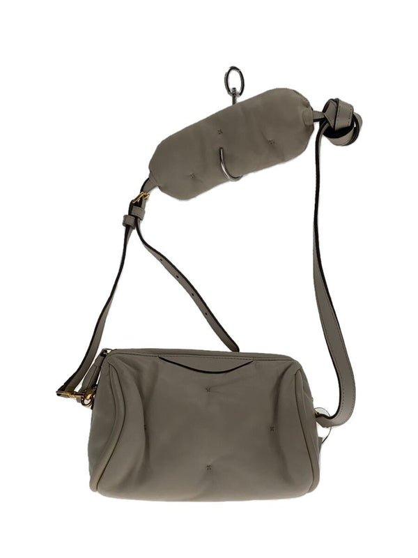 Anya Hindmarch Shoulder Bag Leather Cream Solid Color Designer Handbag Fashion