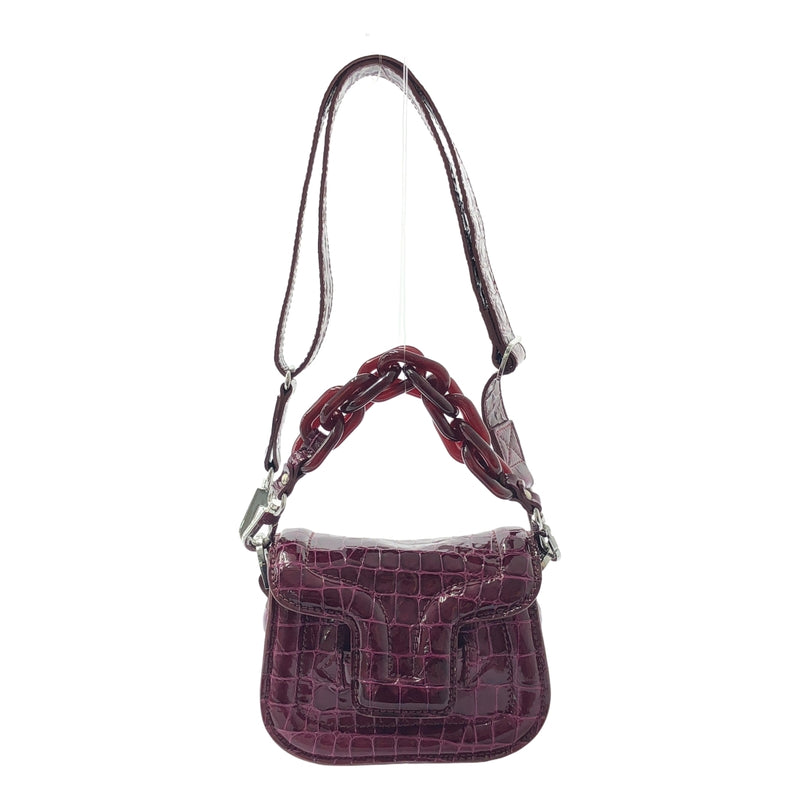 Pierre Hardy Alpha Ville Embossed Leather Shoulder Bag 2-way Convertible