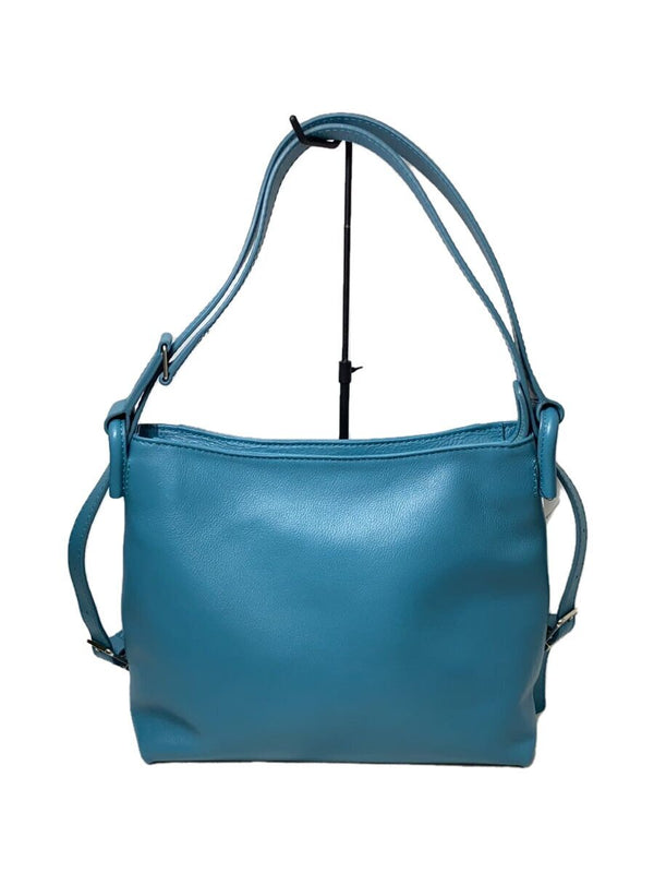 Motherhouse Yozora 2-way Leather Shoulder Bag Blue Solid Color Convertible