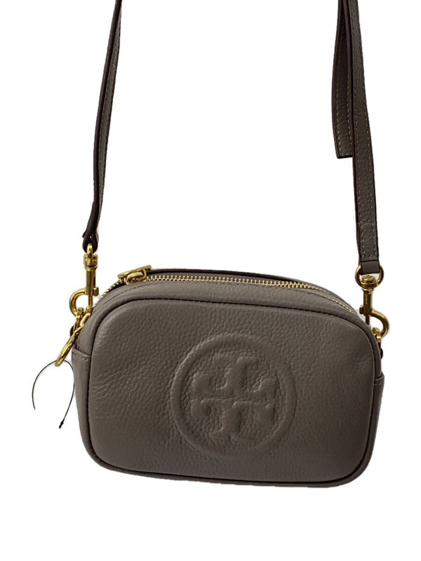 Perry Bombe Shoulder Bag Gray 55691 Leather Crossbody Bag Designer