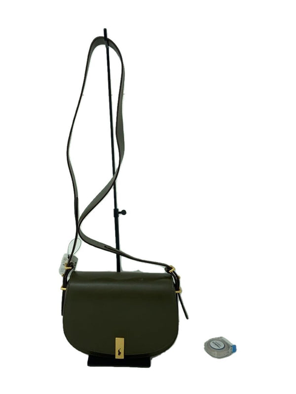 Polo Ralph Lauren Calfskin Saddle Bag Khaki Leather Shoulder Bag Designer