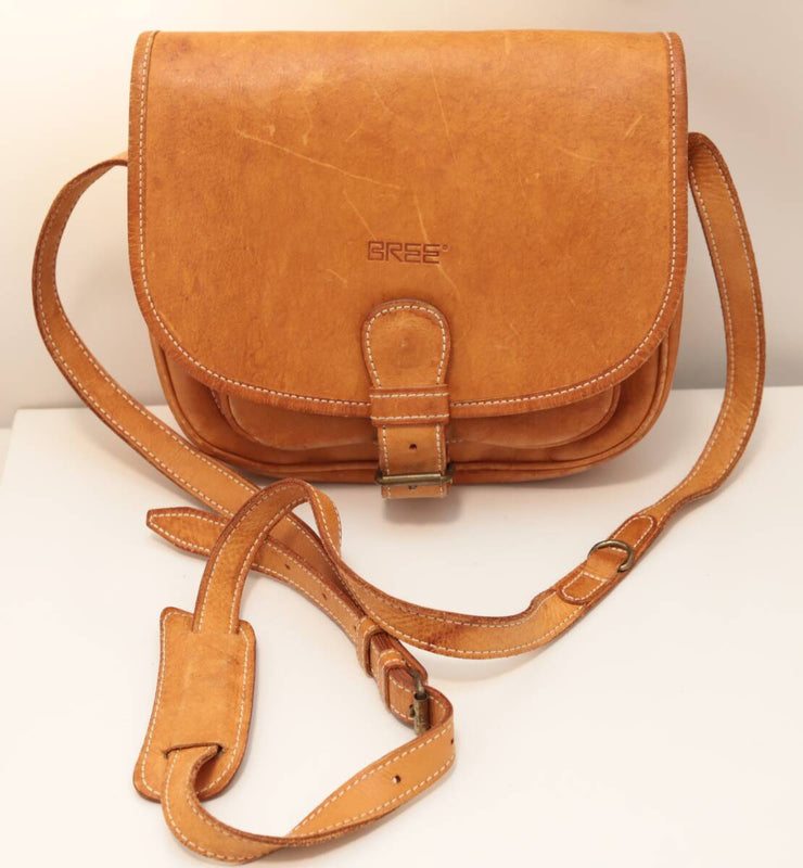 Bree Top Mini Leather Shoulder Bag Large Vegetable-tanned Cowhide Camera Bag