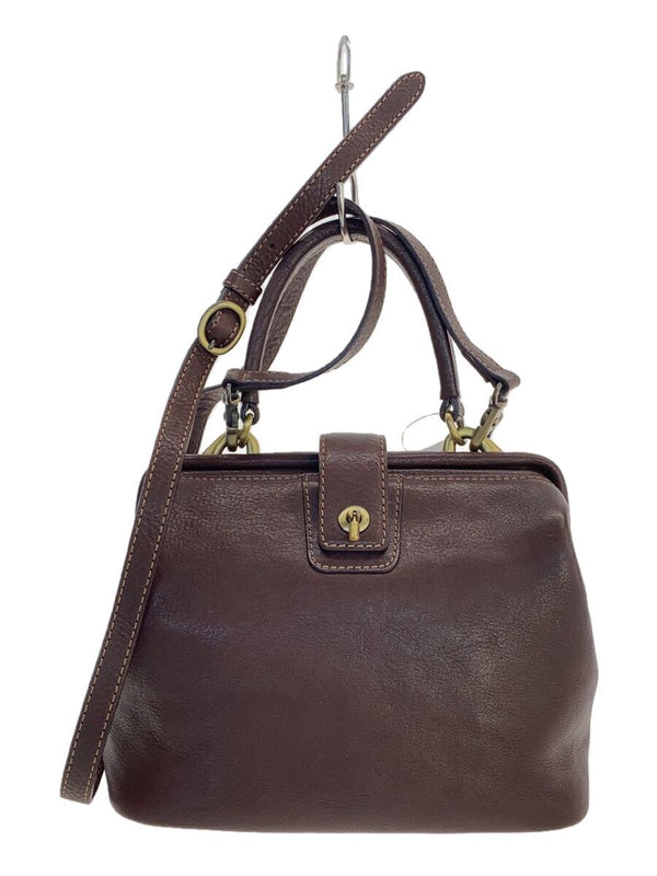 Shoulder Bag Leather Brown Plain Everyday Carry Crossbody Durable