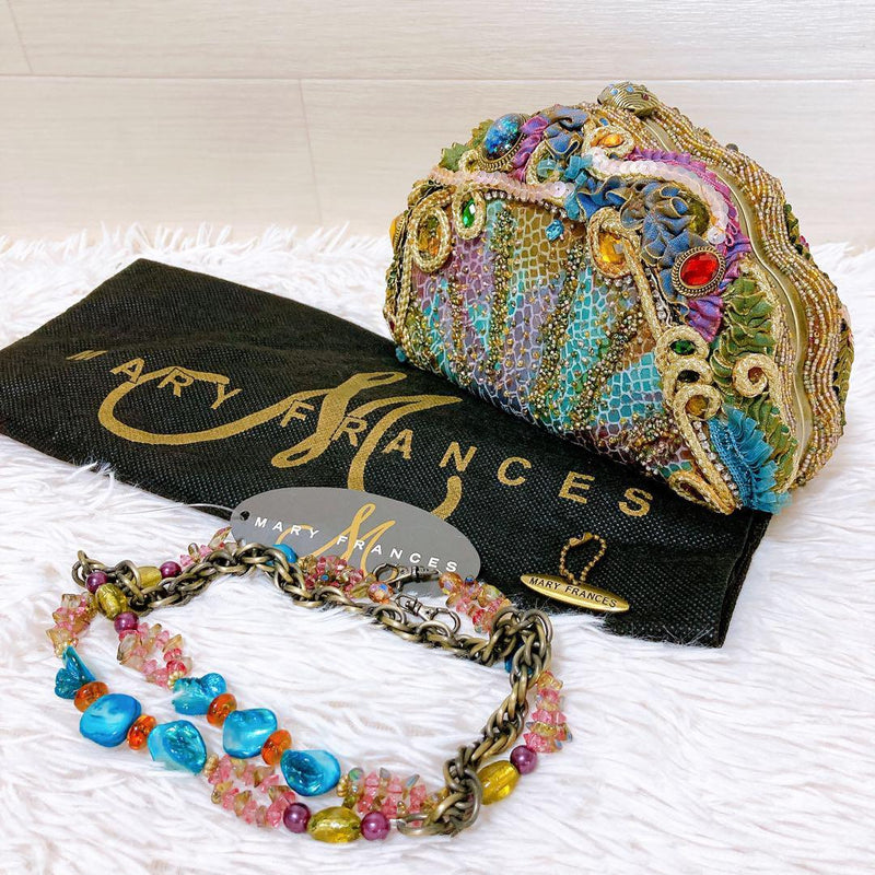 Shell Clasp Shoulder Bag Beaded Evening Bag Fashion Handbag