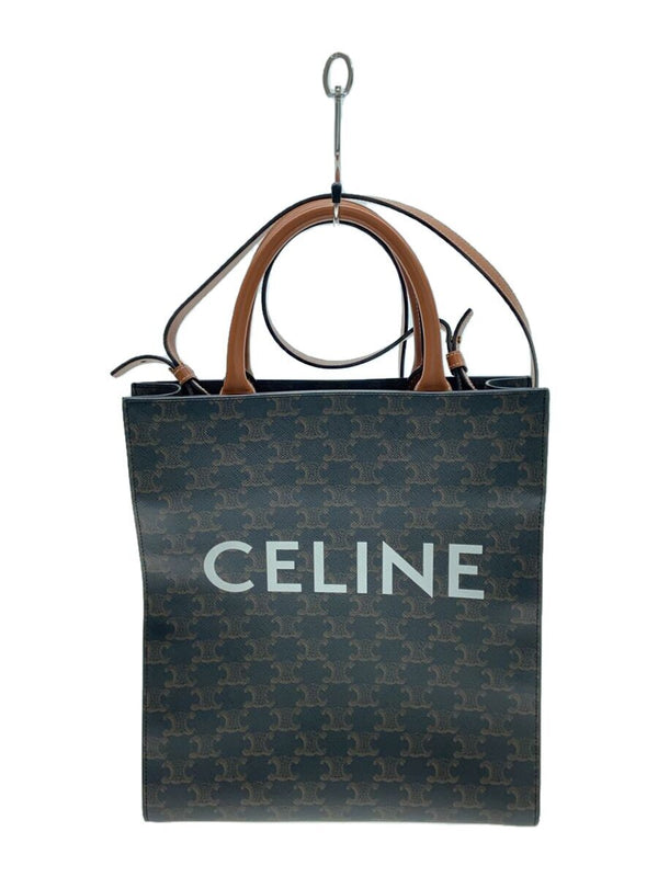 Celine Shoulder Bag Pvc Brown Womens Designer Handbag Fashion Tote Casual