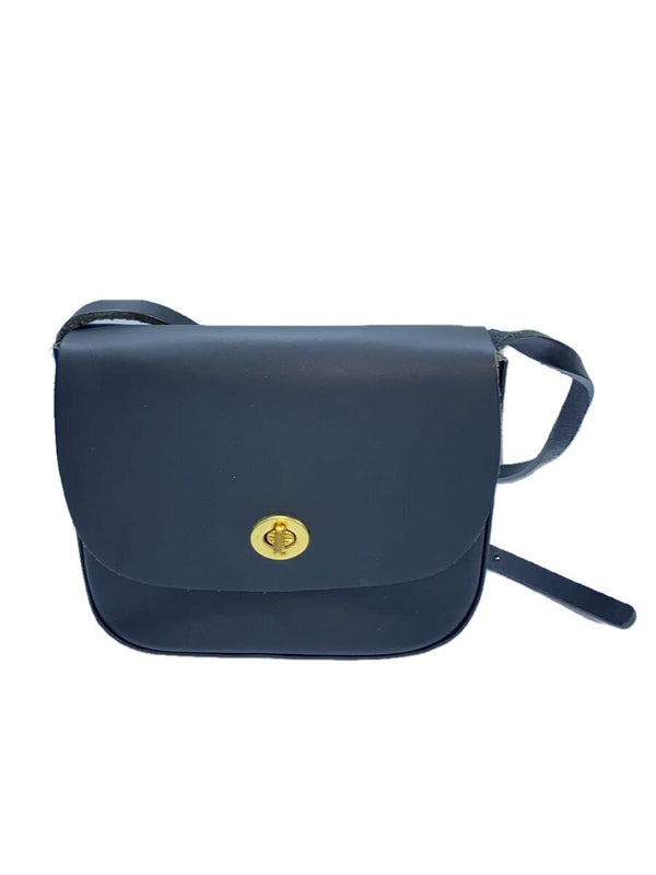 Mimi Berry Shoulder Bag Black Solid Leather Crossbody Bag Everyday Carry