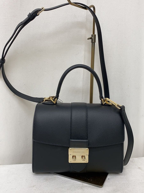 Bonaventura Ana Bag Noblessa Leather 2-way Shoulder Handbag Black Designer Tote