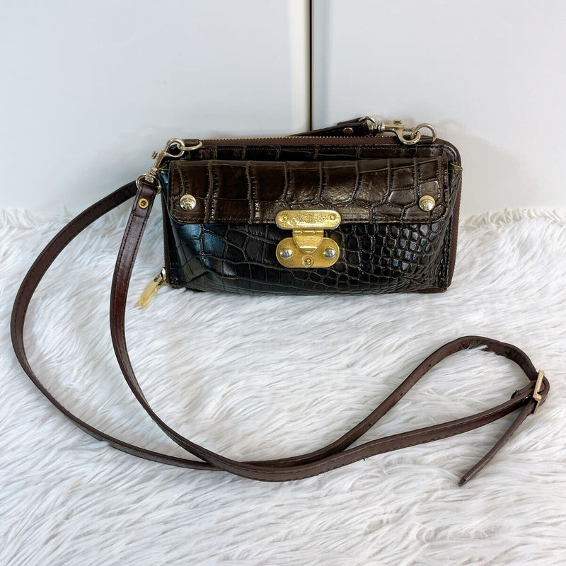 A.d.m.j. Crocodile Leather Wallet Bag Shoulder Bag Designer Clutch Crossbody