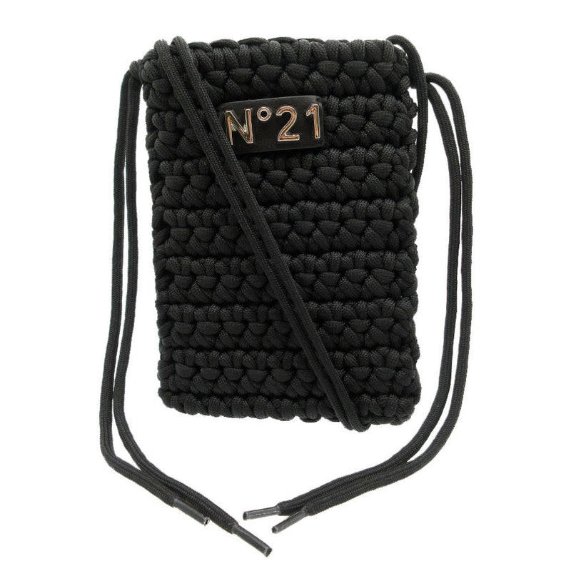 Black Nylon Leather Shoulder Bag 2185 N°21 Designer Handbag Fashion Purse