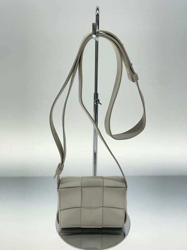 Candy Cassette Mini Bag Maxi Intrecciato Leather Shoulder Bag Wht