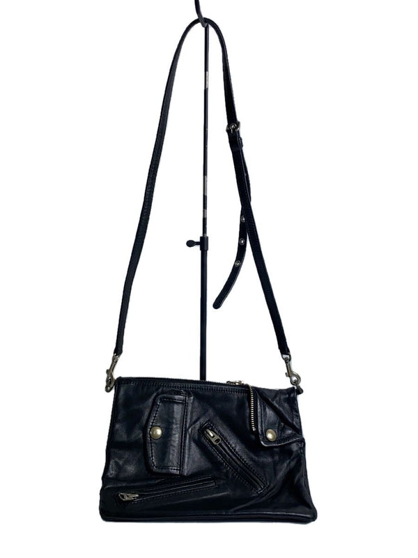 Beautiful People Shoulder Bag Leather Black Riders Bag Plain Everyday Carry