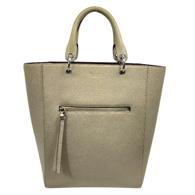 Maple Bag Leather 2-way Shoulder Tote Handbag Crossbody Greige