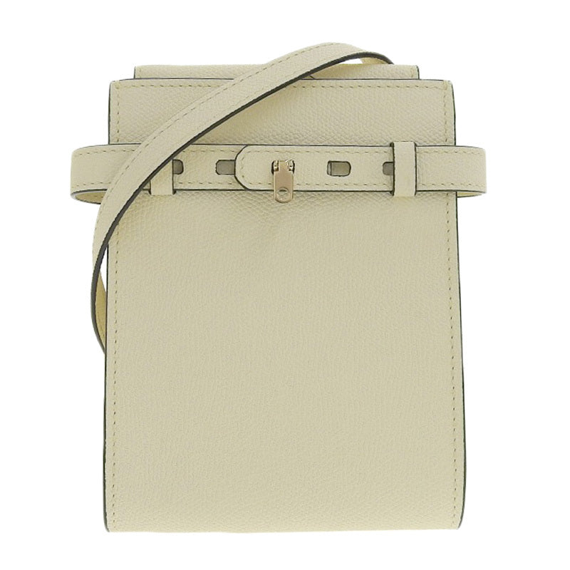 Slim B Tracollina Shoulder Bag Leather Ivory Ob2154 Designer Crossbody
