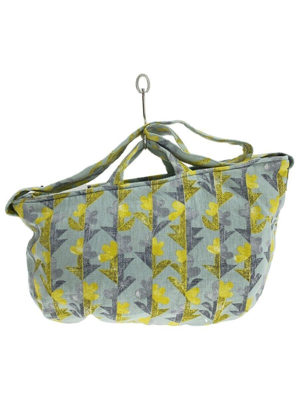 Mina Perhonen Shoulder Bag Linen Blue All-over Pattern Acs9868 Everyday Carry