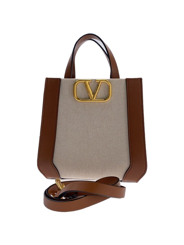 Garavani Logo Signature Small Canvas Shoulder Bag Beige 2w2b0l73yjh