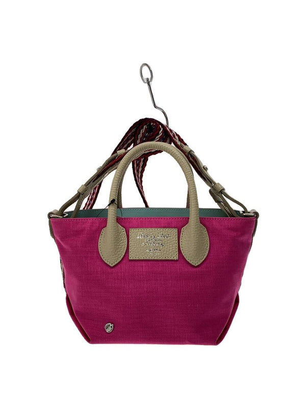 A.d.m.j. Danubio Shoulder Bag Nylon Pink Accent Lightweight Everyday Tote Solid