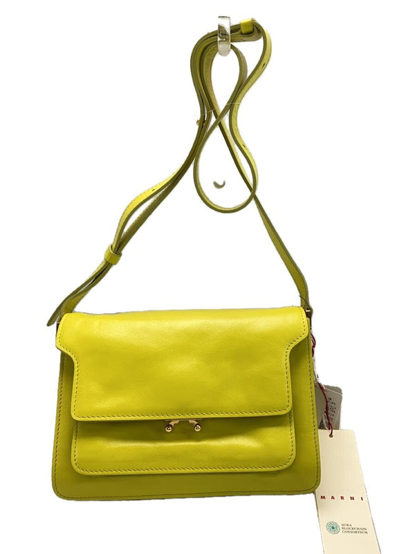 Marni Shoulder Bag Sbmp0103u0 Yellow Cow Leather Designer Handbag Purse Womens
