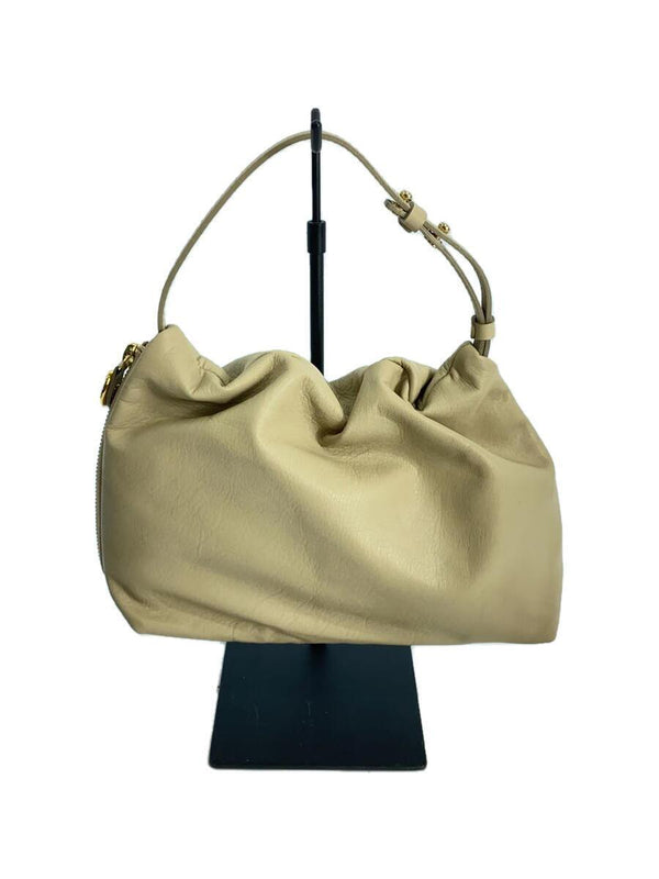 gem Shoulder Bag Leather Beige Purse Solid Color Handbag Everyday Carry
