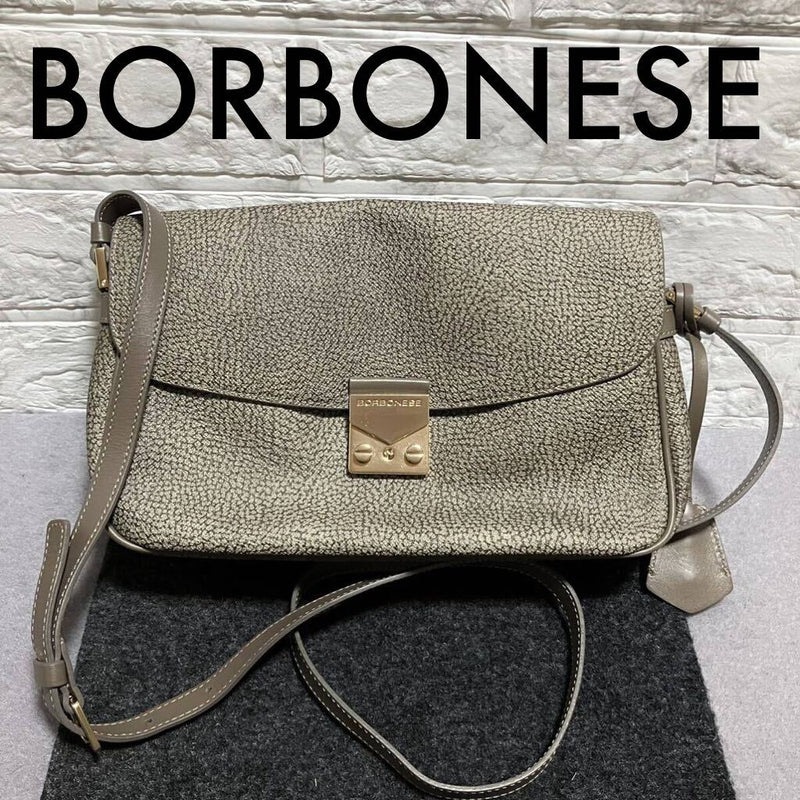 Ws385 Borbonese Shoulder Bag Cowhide Leather Pvc Clochette Key Designer Handbag