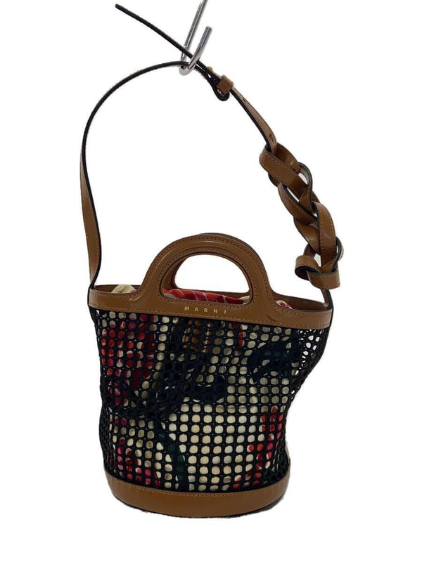 Marni Shoulder Bag Black Pattern Scmp0056q0 P4175 Designer Handbag Womens