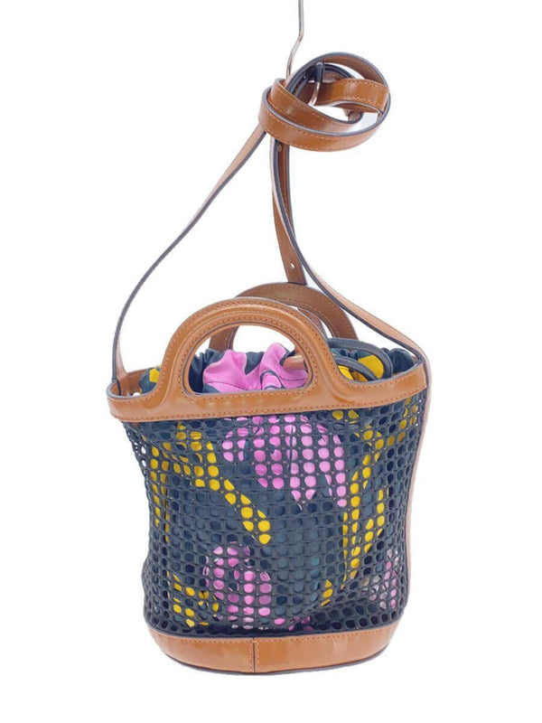 Marni Shoulder Bag Black Tropical Bag Solid Color Womens Handbag