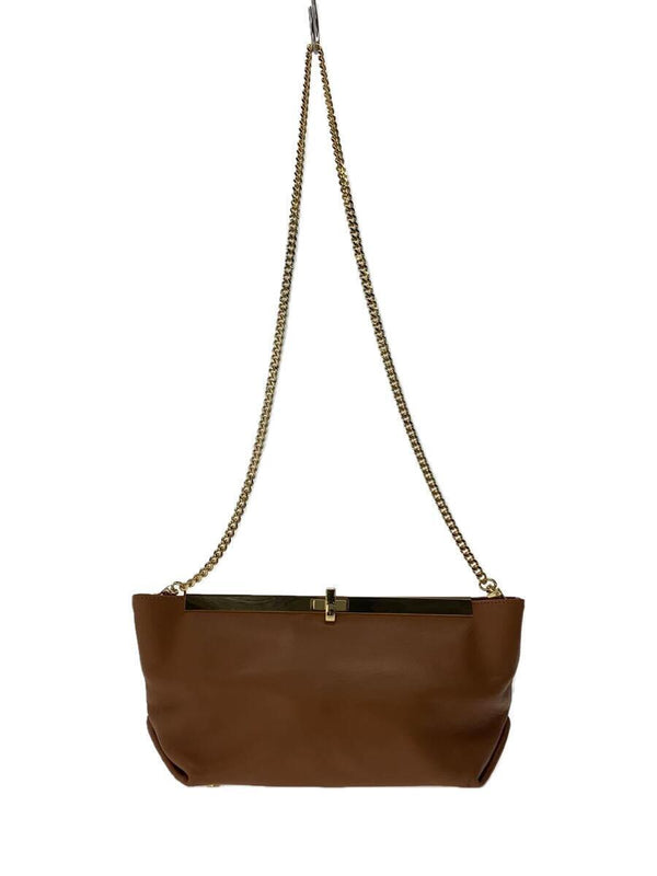 Brentella Shoulder Bag Leather Brown Solid Color Womens Crossbody Purse