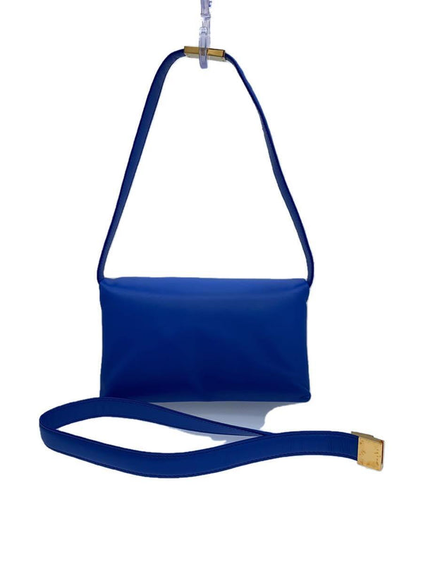 Marni Shoulder Bag Blue Cowhide Plain Sbmp0122uop5298 Leather Crossbody Purse