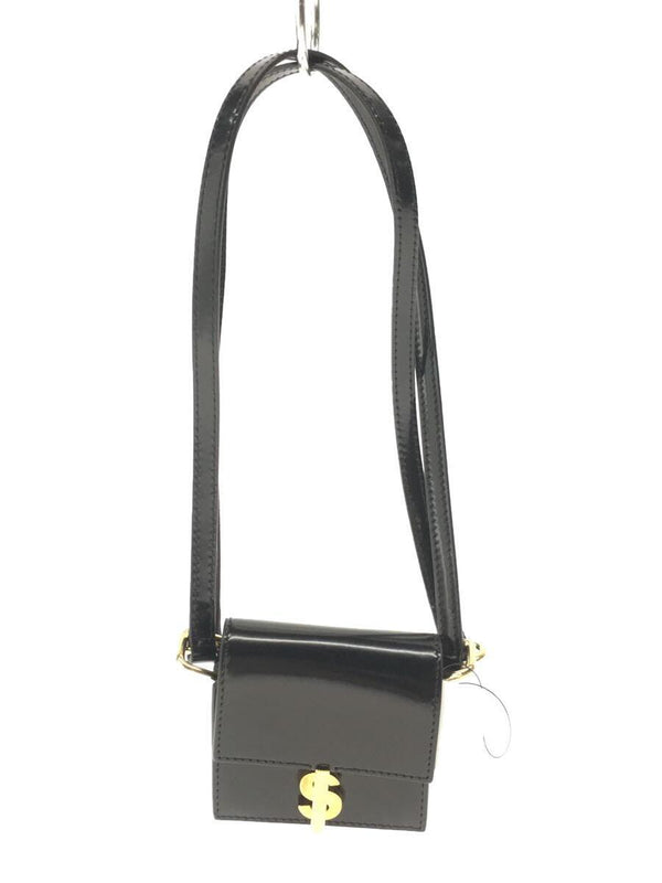 Sacai Shoulder Bag Black Leather Solid Color Designer Handbag Everyday Carry