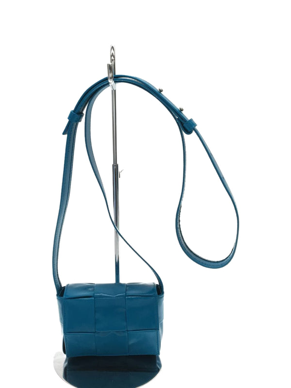 Candy Cassette Shoulder Bag Blue Leather Solid Color Womens