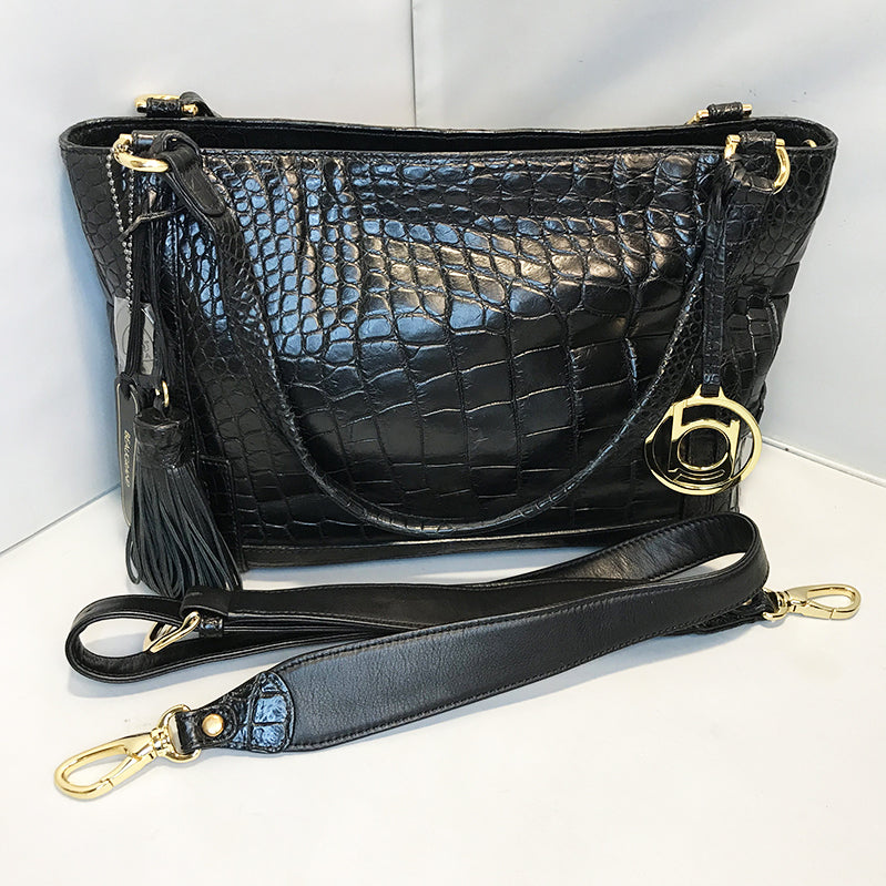 Beaugrand Crocodile Handbag Shoulder Bag 2-way Jra Tag Qob.y5103 Genuine