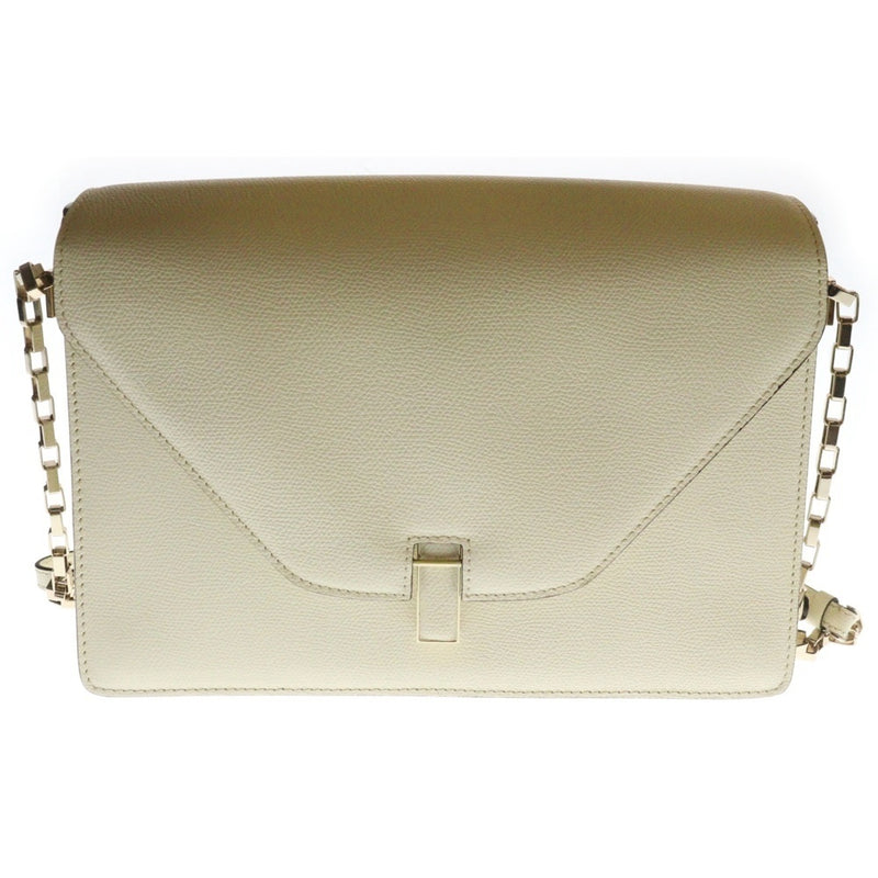 Iside Leather Chain Shoulder Bag Womens White Handbag Purse Designer