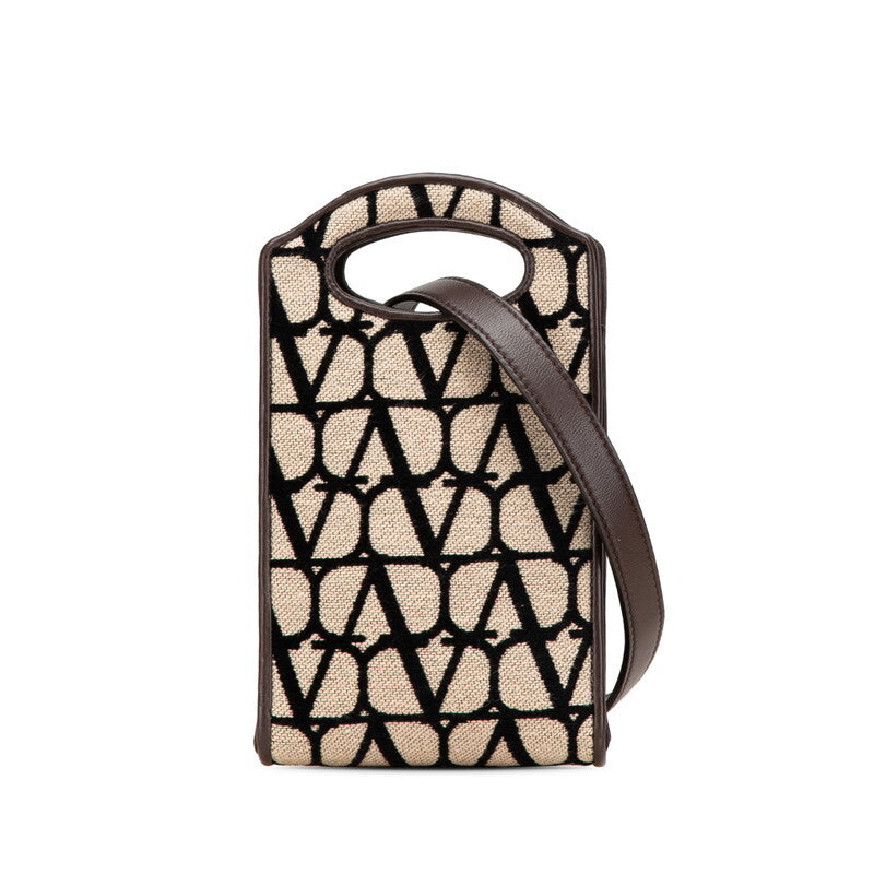 Toile Iconographe Handbag Beige Brown Cotton Leather Shoulder Bag