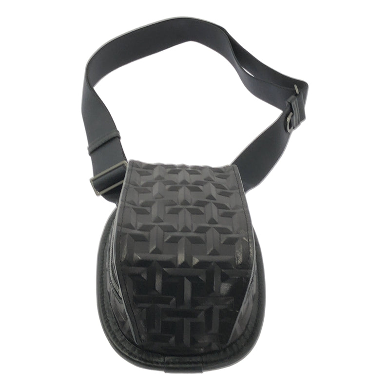 Signature Raised Mini Shoulder Bag Leather Crossbody Purse