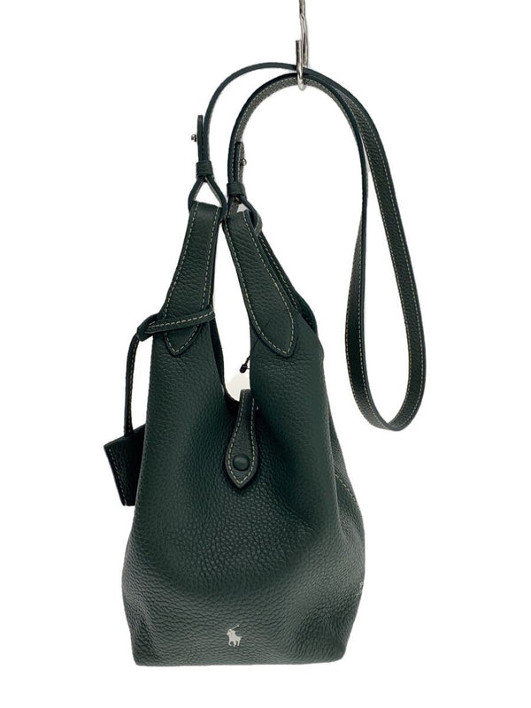 Ralph Lauren Shoulder Bag Green Leather Crossbody Designer Purse Casual