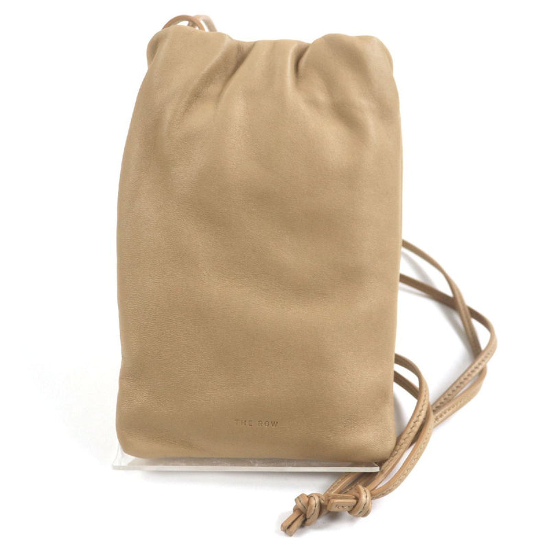 The Row Bourse Phone Case W1418 L129 Calfskin Leather Phone Pouch Bourse Logo