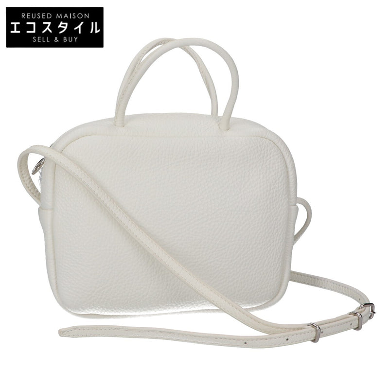 Aeta X Tomorrowland Boston S-strap Handbag White Womens Shoulder Bag Leather