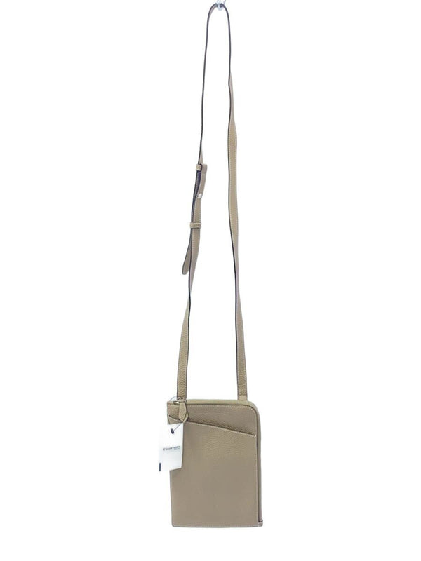Bonaventura Shoulder Bag Leather Beige Plain Smartphone Case Crossbody Everyday