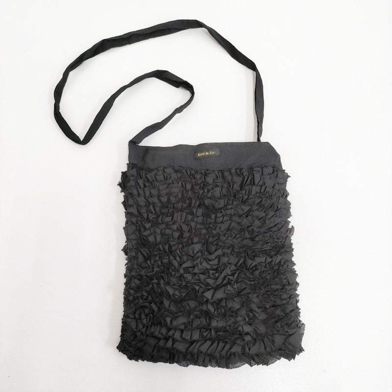 Rd.m.co- Garment Dyed Frill One-shoulder Bag 6197 Black Oldmans Tailor 5-0731g