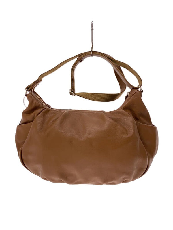 Meringue Shoulder Bag Brown Leather Plain Style Everyday Carry