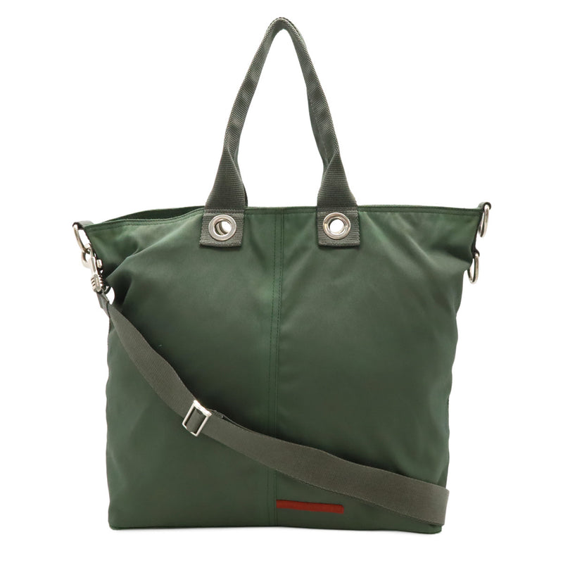 Prada Sport Line Tote Bag 4va512 2-way Shoulder Bag Nylon Canvas Green Designer