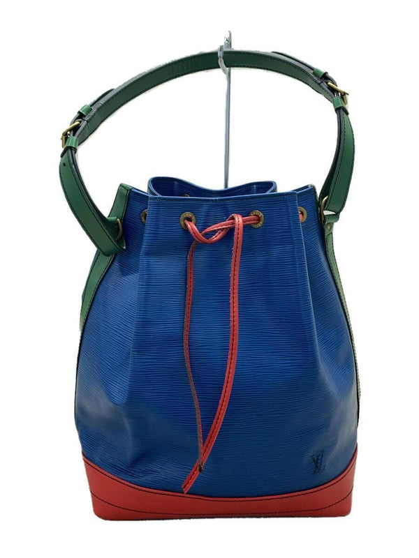 Noe Epi Tricolor Blue Red Green Leather Bucket Bag Designer