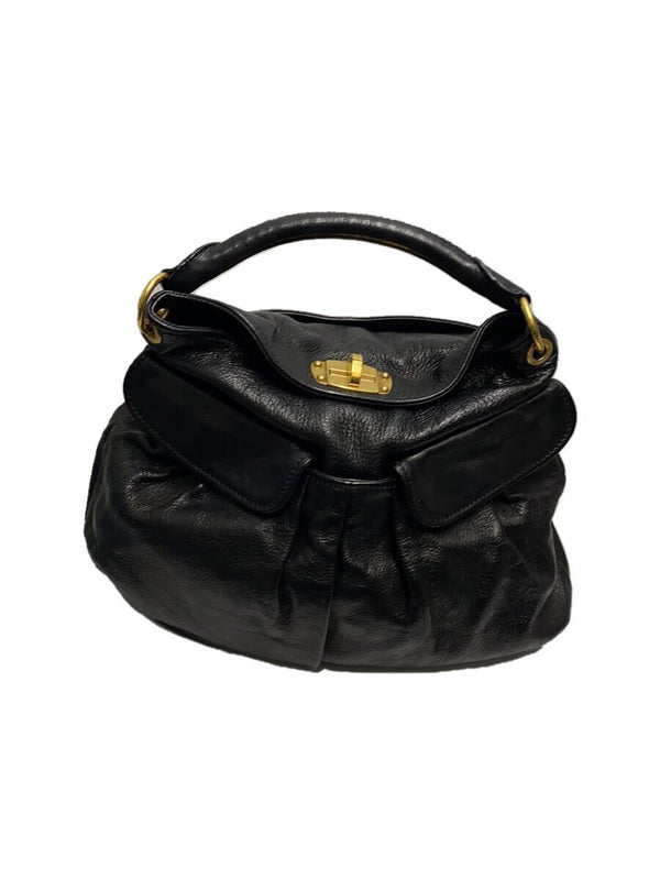 Miu Miu One-shoulder Bag Black Leather Designer Handbag Evening Party Casual Use