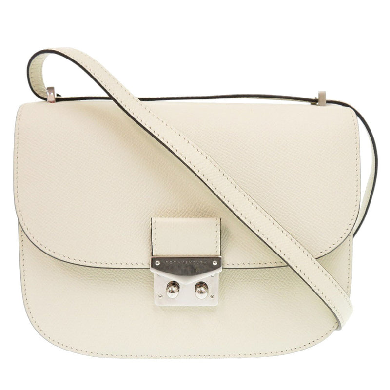 Bonaventura Stella Leather Shoulder Bag White Model 0059 Womens Designer