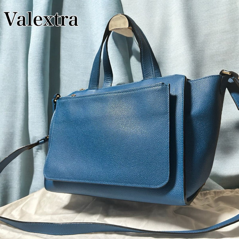 Handbag Blue Leather Shoulder Bag 2-way Crossbody Bag For Women Luxury