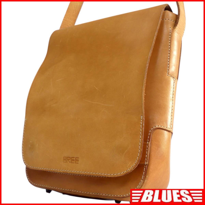 Bree All-leather Shoulder Bag Brown/camel Genuine Leather Crossbody Bag For Men