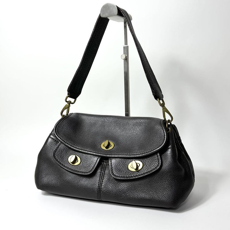 Miu Miu Archive Turn-lock One-shoulder Bag Dark Brown Leather Designer Handbag